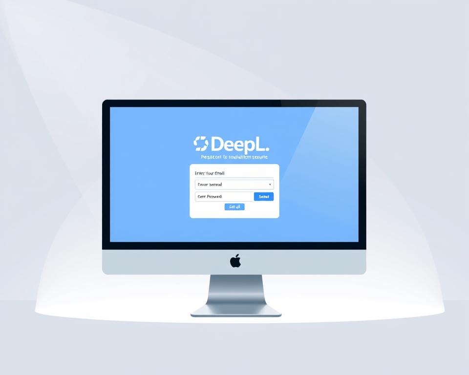 A striking illustration of the DeepL account registration process. In the foreground, a modern desktop computer with a sleek, minimalist design. On the screen, a clean and intuitive registration form for the DeepL translation service, inviting the user to enter their email and create a secure password. The middle ground features a subtle, blurred background showcasing the DeepL logo, conveying a sense of professionalism and trustworthiness. Soft, diffused lighting illuminates the scene, creating a calming and inviting atmosphere. The overall composition emphasizes the simplicity and ease of setting up a DeepL account, reflecting the service's user-friendly approach to translation management.