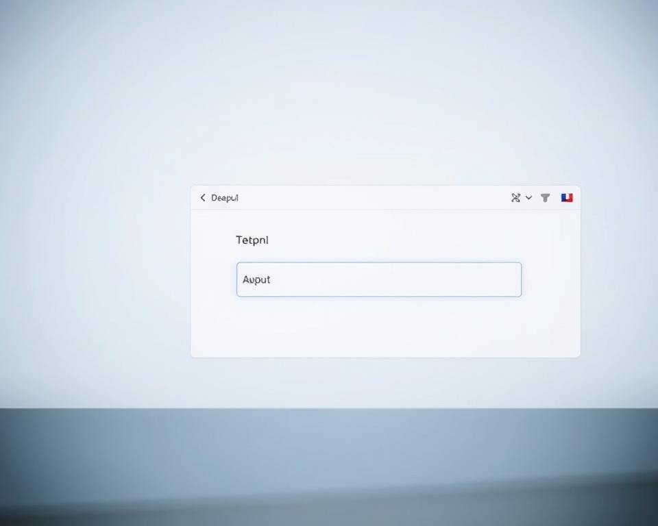 A well-lit, detailed view of the DeepL online text translation interface. In the foreground, the main translation window is prominently displayed, showcasing a clean and intuitive layout with input and output text fields. The middle ground features a minimalist sidebar with language selection options and translation settings. In the background, a subtle gradient or textured backdrop creates a professional, digital atmosphere. The overall scene conveys a sense of simplicity and efficiency, reflecting the user-friendly nature of the DeepL translation platform.